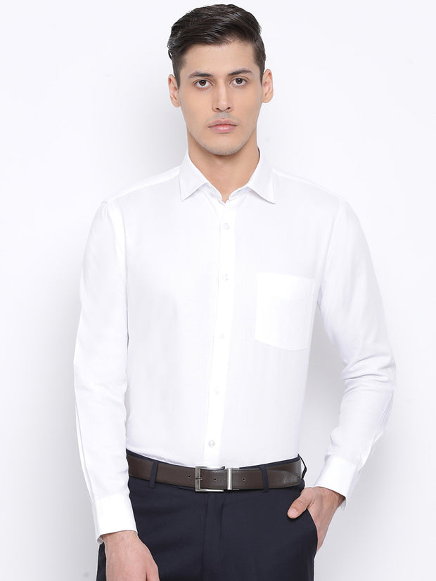 White Formal Regular Fit Shirt