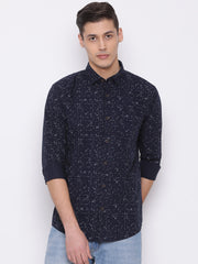 Navy Slim Fit Casual Shirt