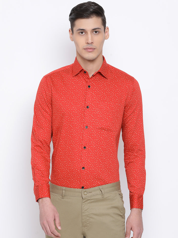 Rust Slim Fit Clubwear Shirt