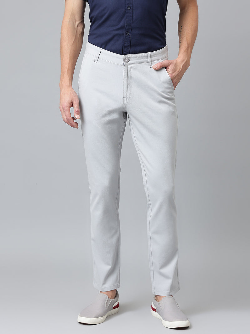 Trousers Chinos Buy Men Light Beige Cotton Lycra Trousers Chinos Online   Clithscom