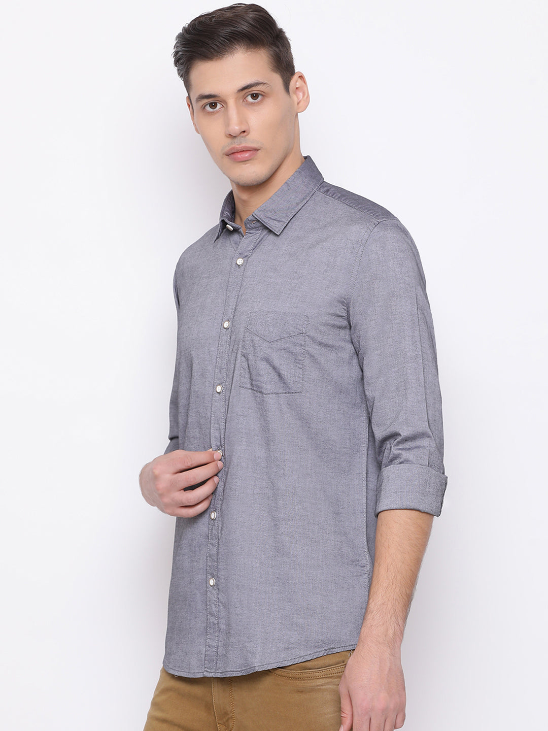 Smoke Slim Fit Casual Shirt