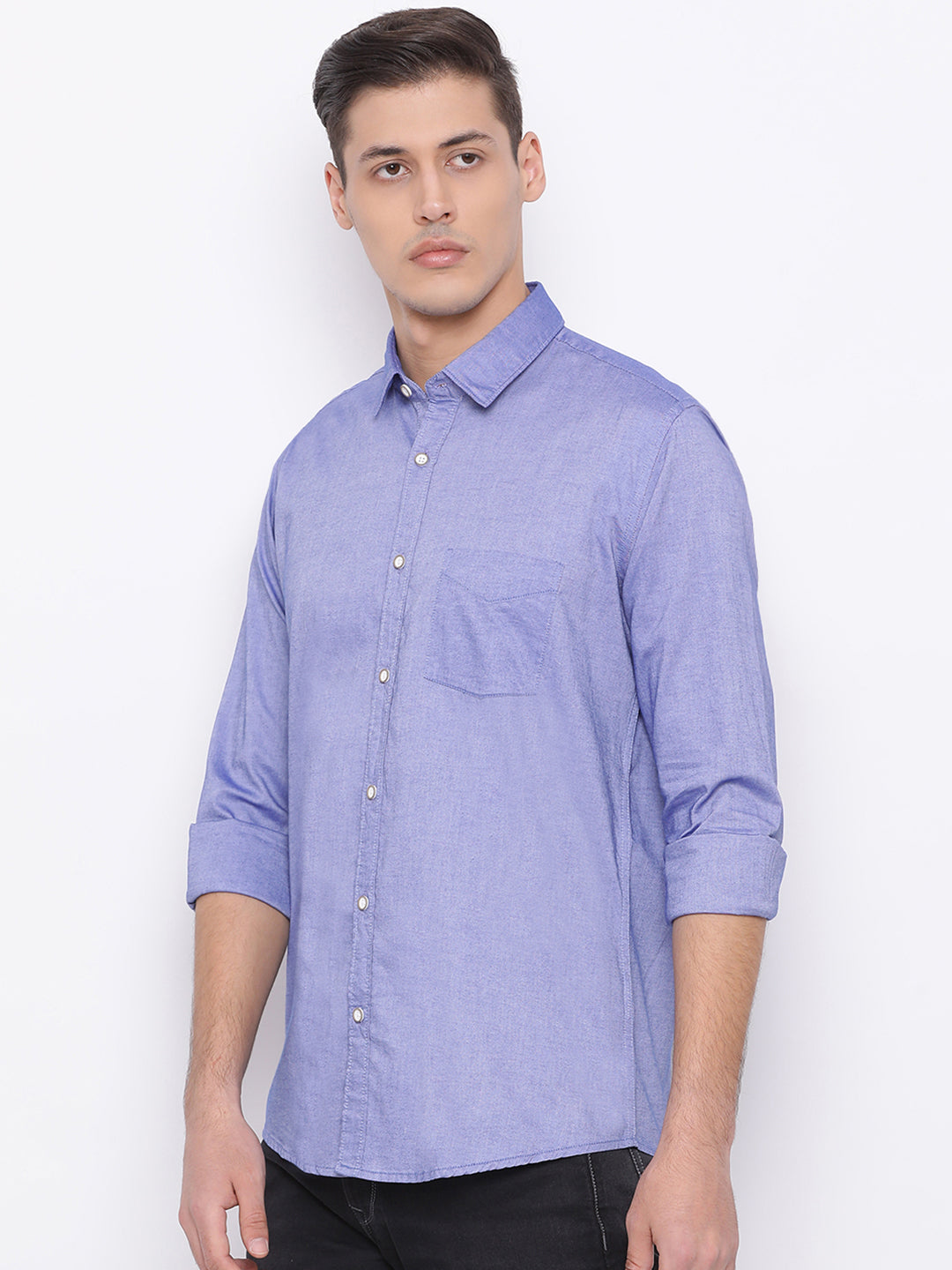 Blue Slim Fit Casual Shirt