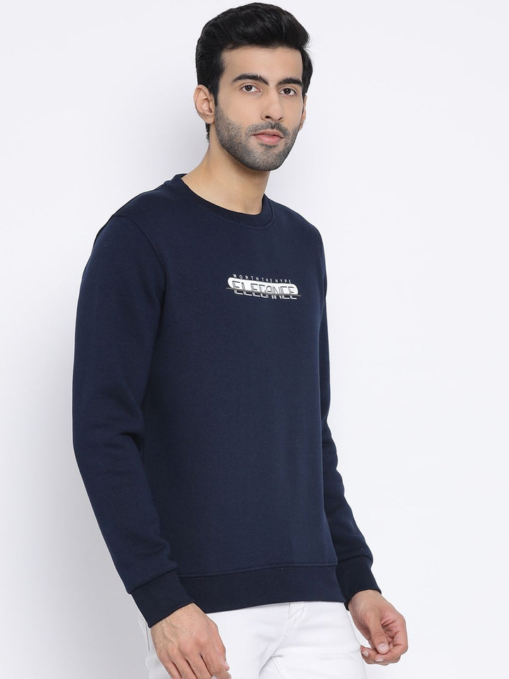 Men Air Force Regular Fit Crew Neck Navy blue Sweat Shirt