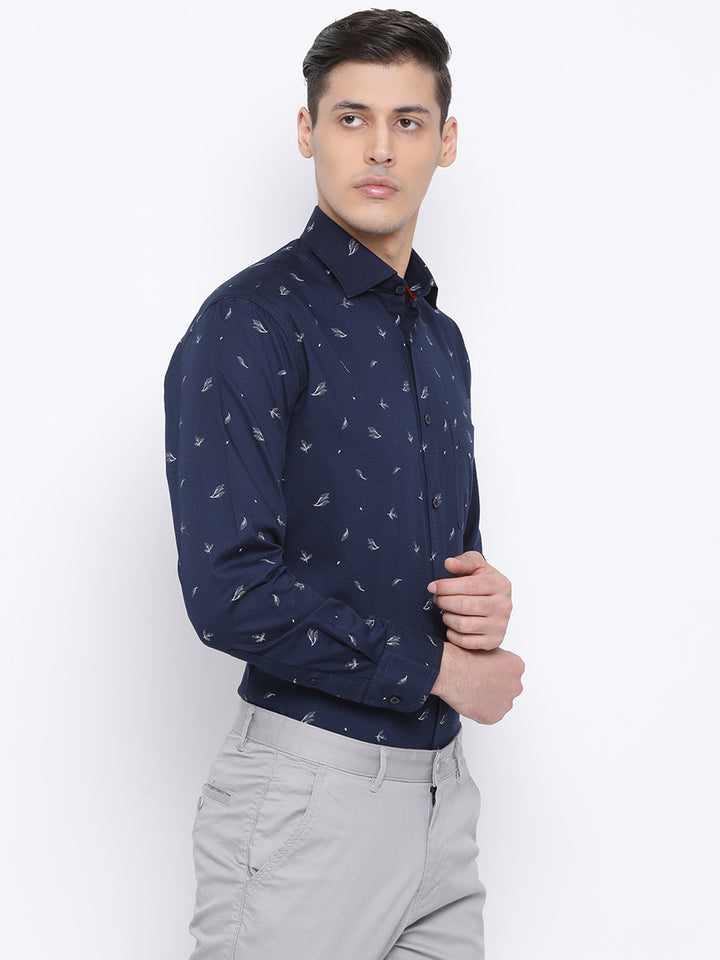 Navy Slim Fit Clubwear Shirt