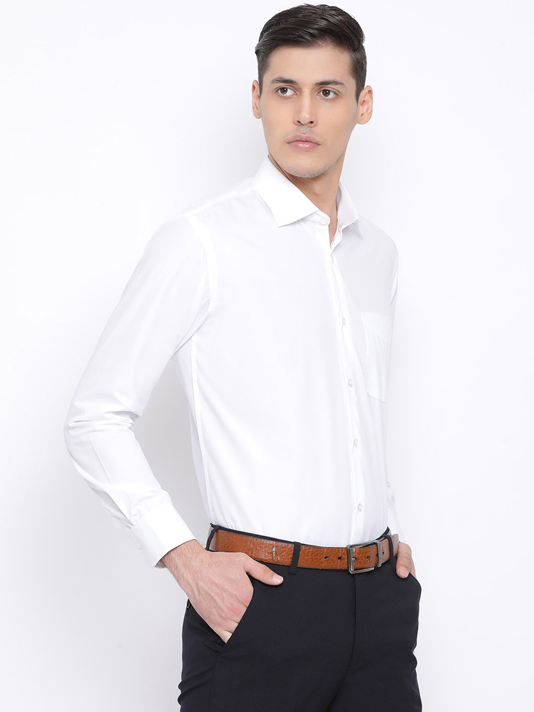 White Formal Regular Fit Shirt