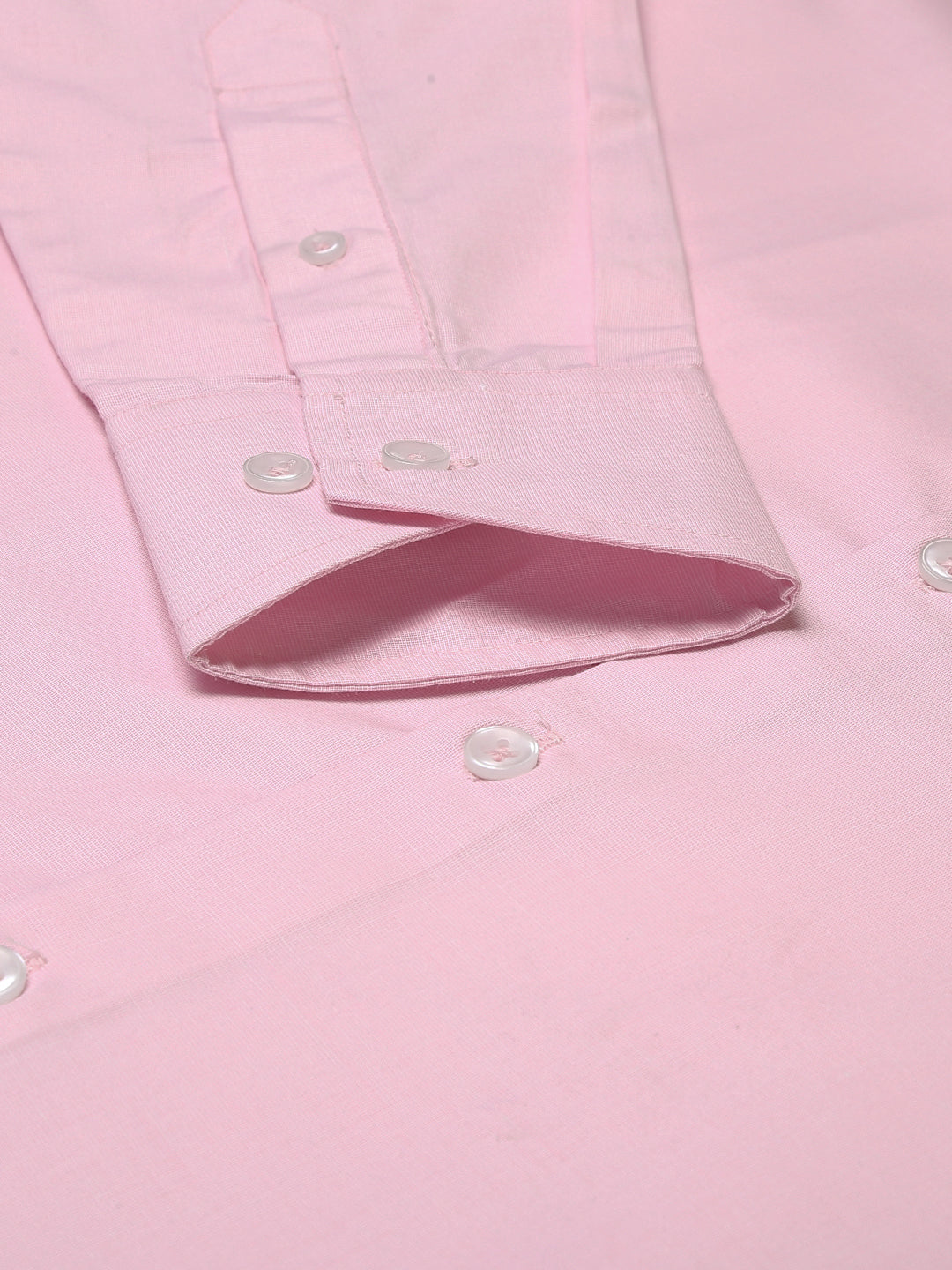 Men Pink Regular Fit Solid Formal Shirt