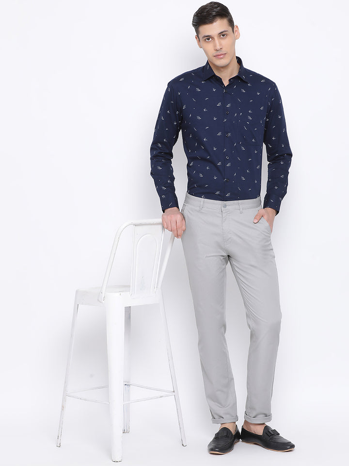 Navy Slim Fit Clubwear Shirt