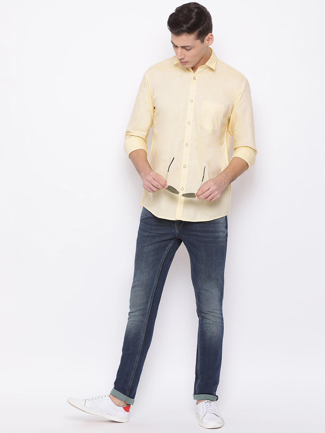 Yellow Slim Fit Casual Shirt