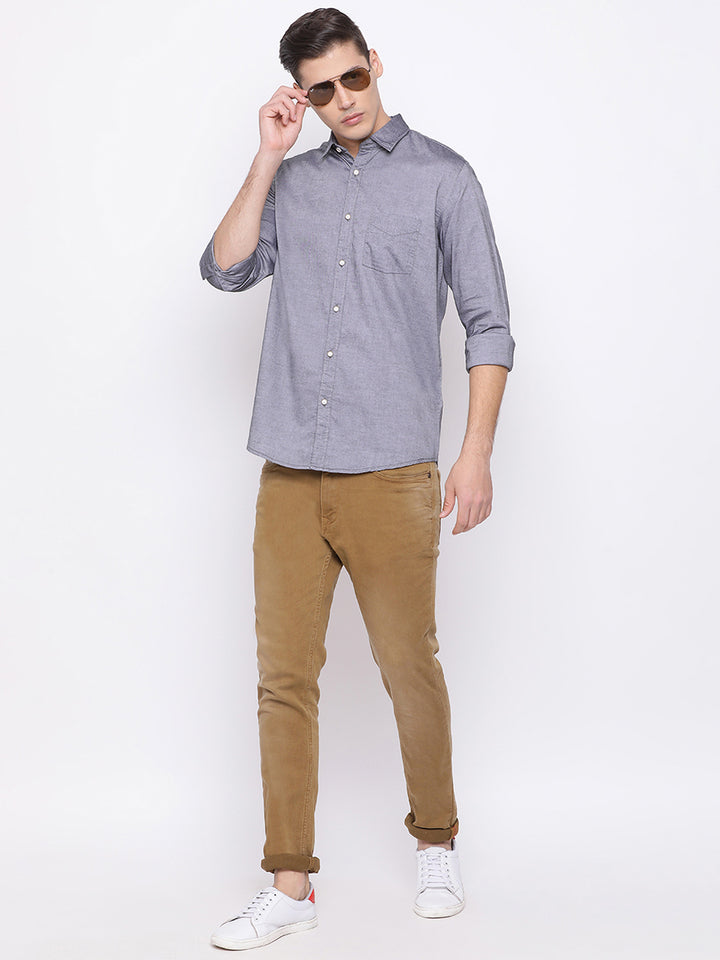 Smoke Slim Fit Casual Shirt