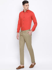 Rust Slim Fit Clubwear Shirt