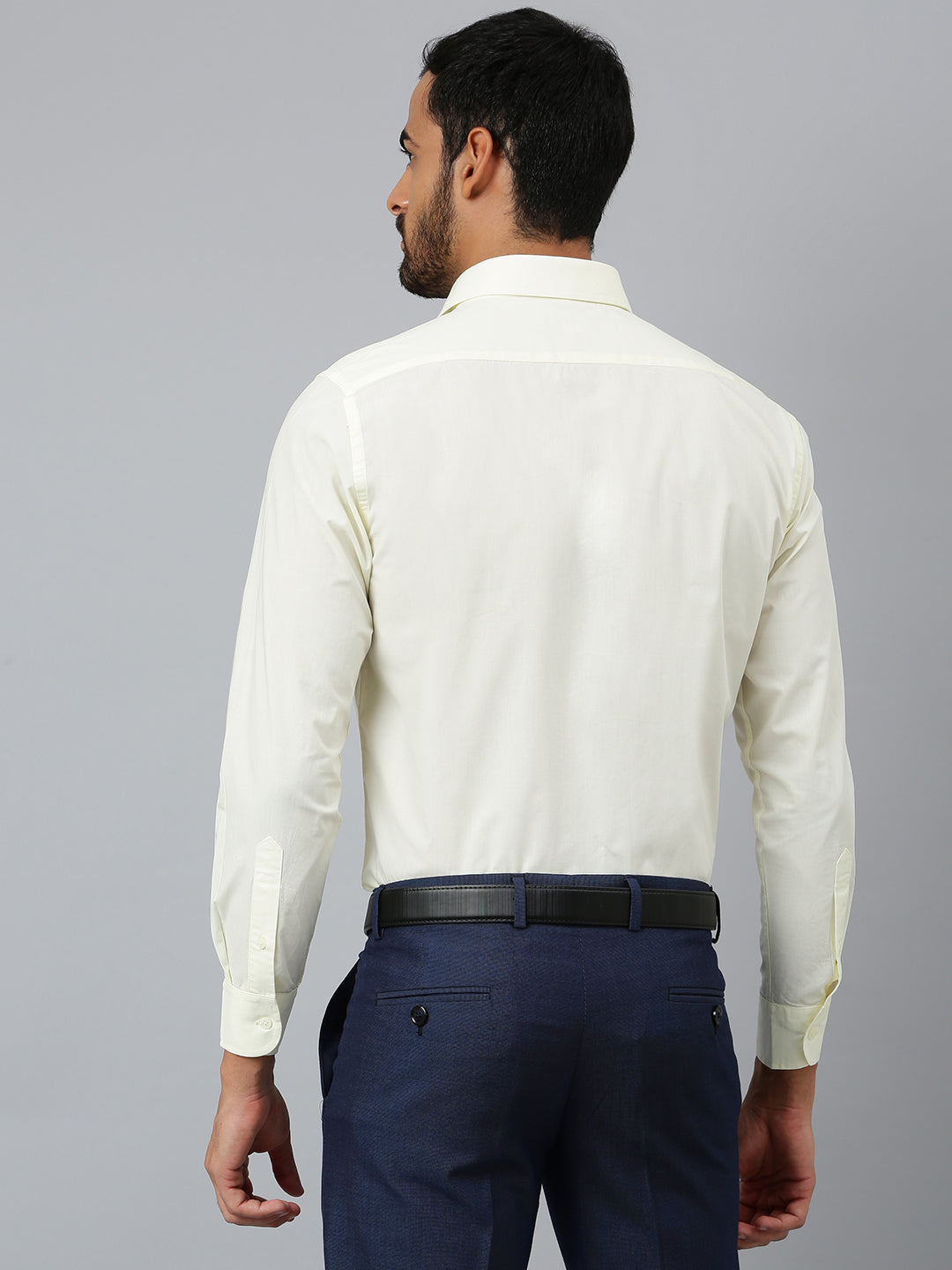 Men Lemon Regular Fit Solid Formal Shirt