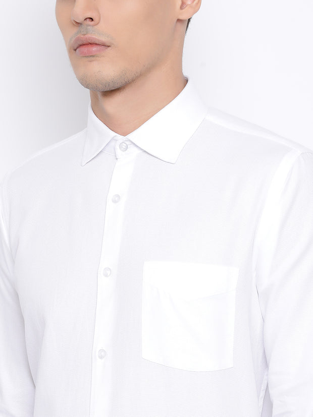 White Formal Regular Fit Shirt