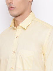 Yellow Slim Fit Casual Shirt