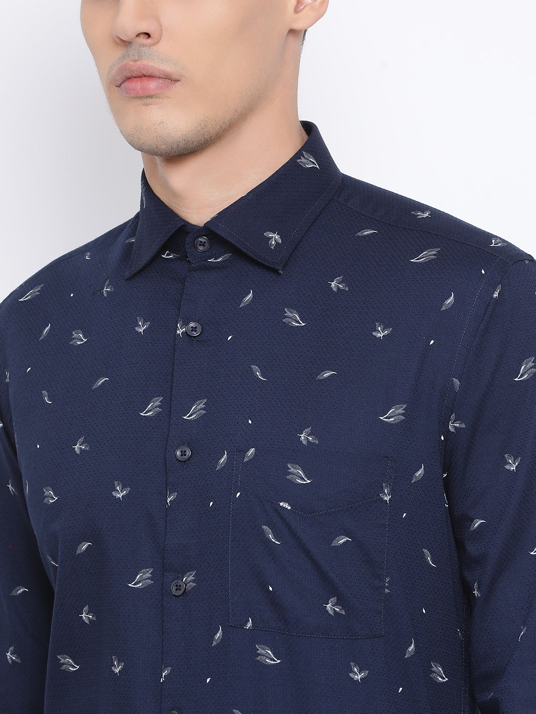 Navy Slim Fit Clubwear Shirt