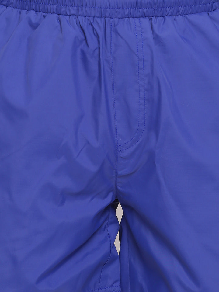 Men Royal Blue Regular Fit Side Pkt Solid Shorts