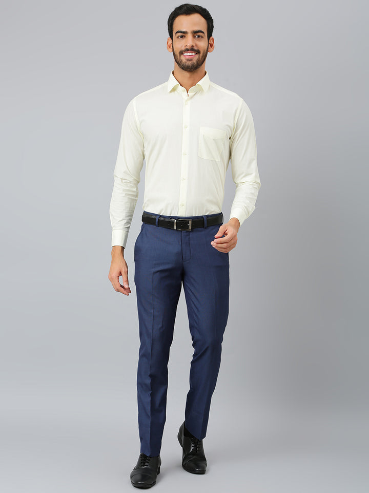 Men Lemon Regular Fit Solid Formal Shirt