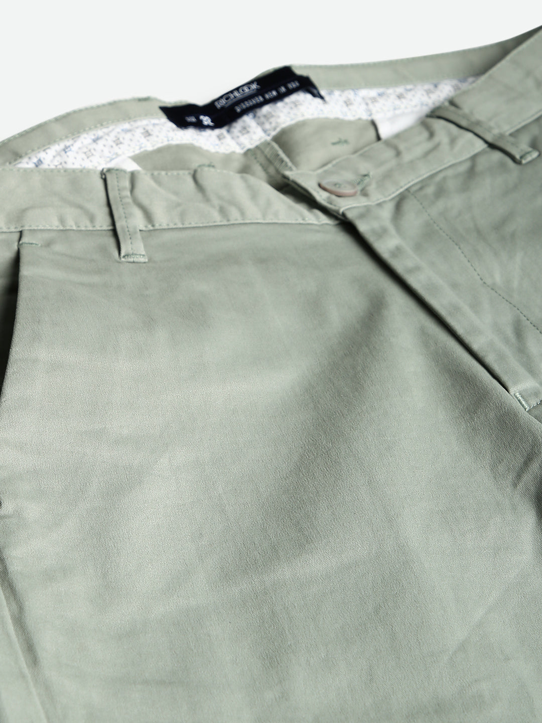 Buy Richlook Men Khaki Slim Fit Solid Regular Trousers - Trousers for Men  9003139 | Myntra