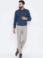 Richlook Blue Club Wear Regular Fit Shirt